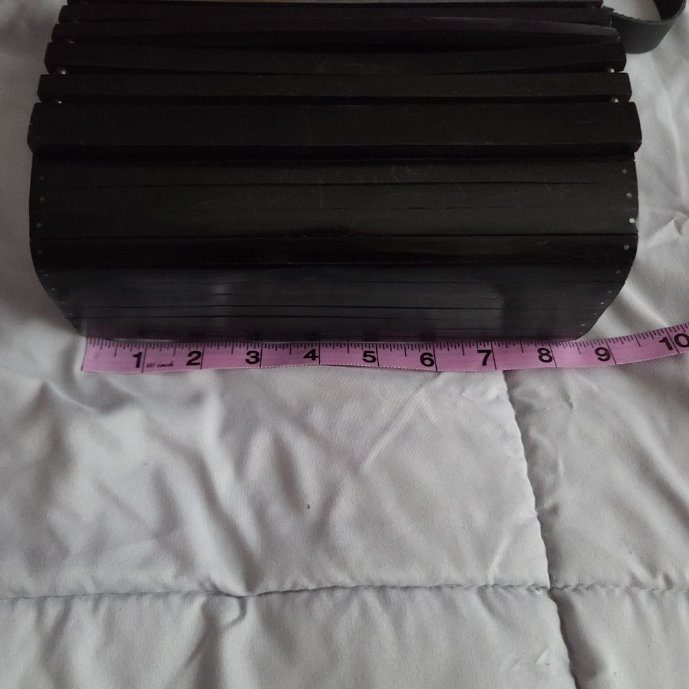 World Market Wooden Slat Purse - Picture 9 of 9